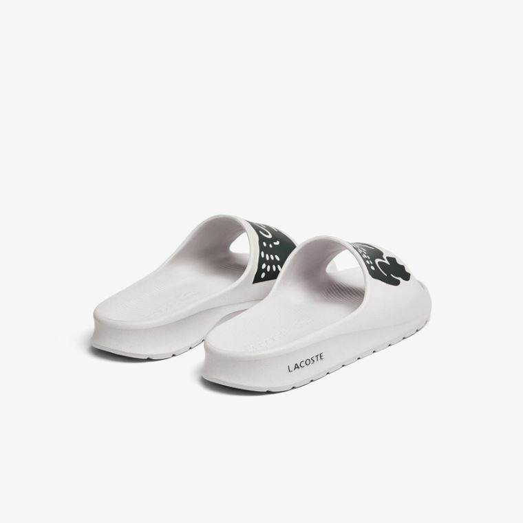 Lacoste Croco 2.0 Syntetisk Slides Hvite | Rmul40Ob