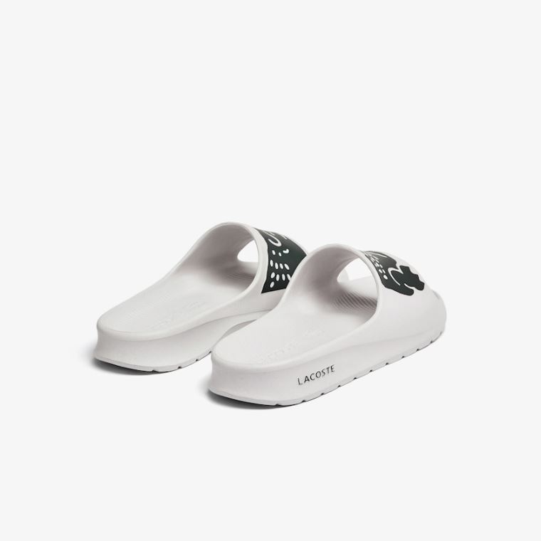 Lacoste Croco 2.0 Syntetisk Slides Hvite Mørke Grønn | lVMitjKC