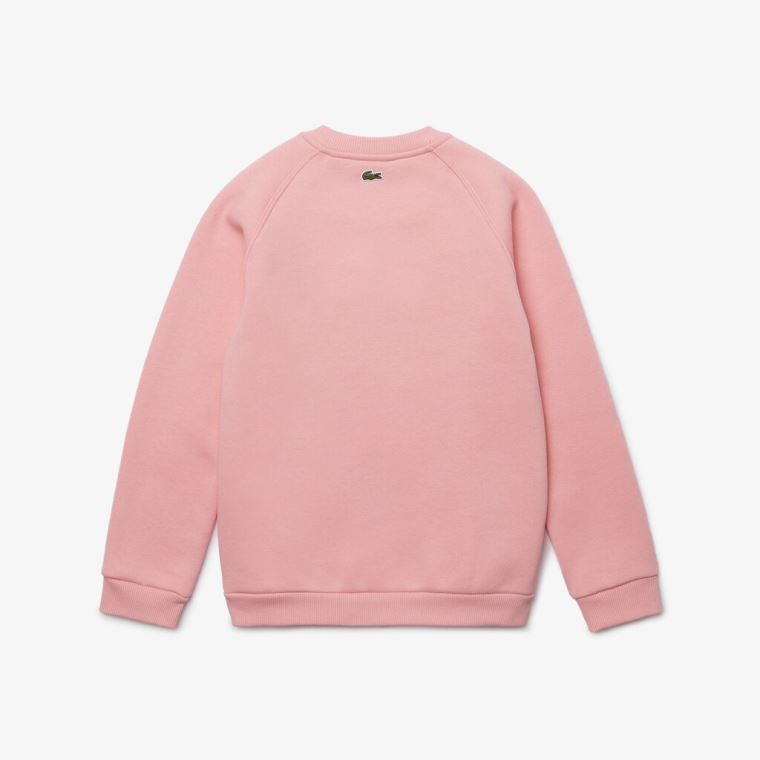 Lacoste Crocodile Graphic Fleece Sweatshirt Rosa | zX7tQkw9