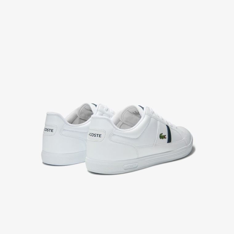 Lacoste Europa Lær Sneakers Hvite | VebcIpdH