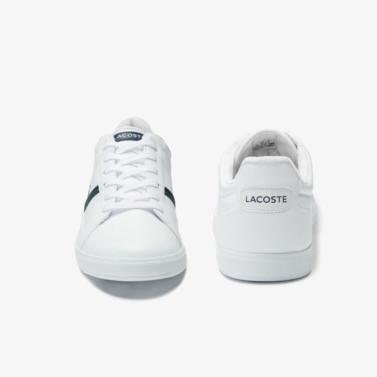 Lacoste Europa Lær Sneakers Hvite | VebcIpdH