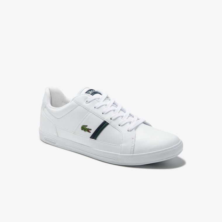 Lacoste Europa Lær Sneakers Hvite | VebcIpdH