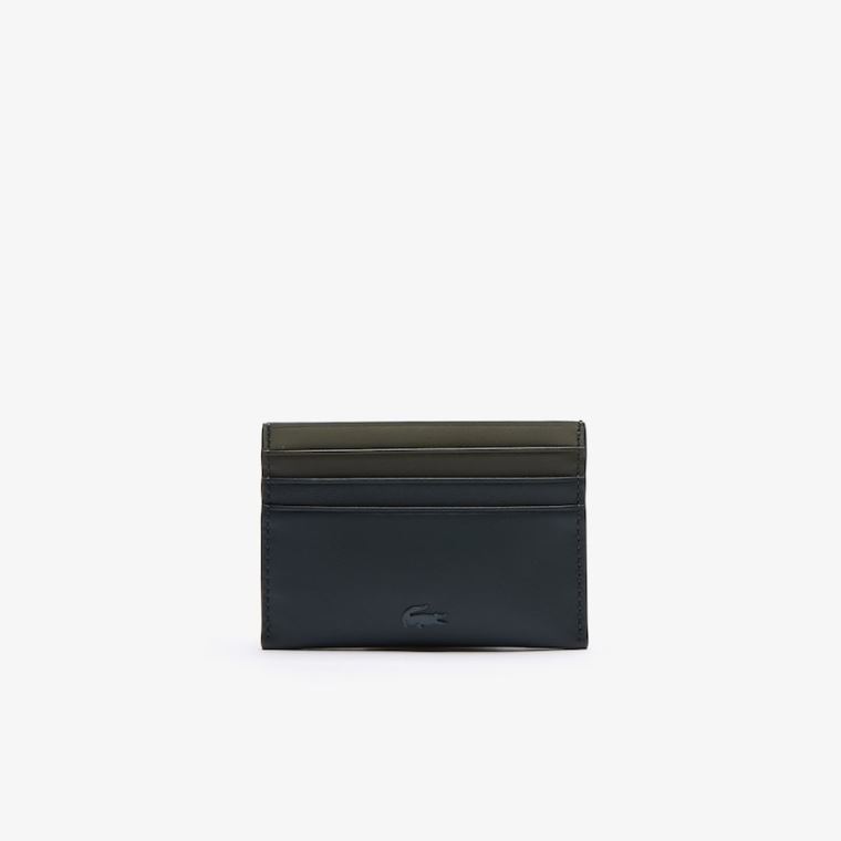 Lacoste Fitzgerald Gradated Lær Card Holder Mørke Grønn | cwC3KoWI