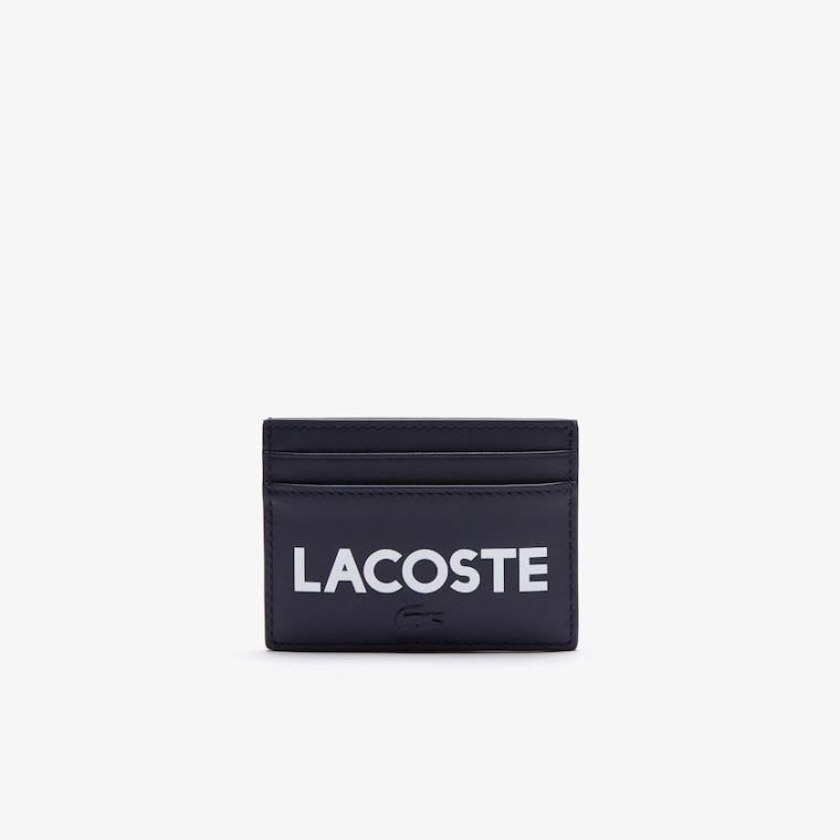 Lacoste Fitzgerald Lær Card Holder Marineblå Blå | chsYVBug