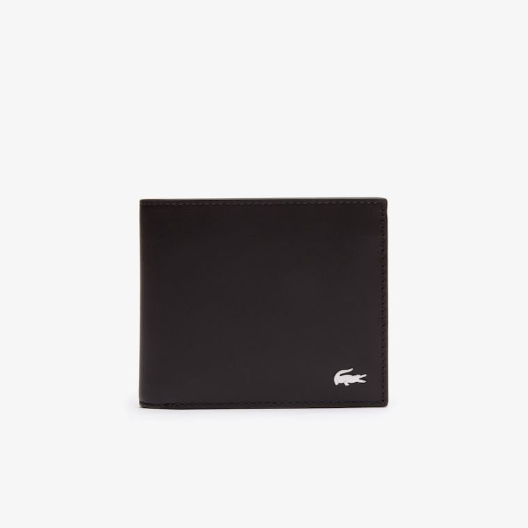 Lacoste Fitzgerald billfold in leather Mørke Brune | CAEiwd4x