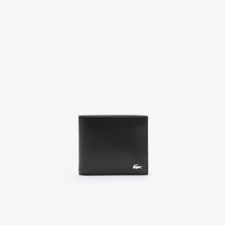 Lacoste Fitzgerald billfold in leather Svarte | 2GDPOlSG