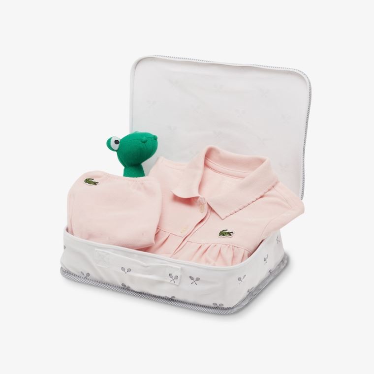 Lacoste Four-Piece Layette Set Lyse Rosa | ZLf0aVWb