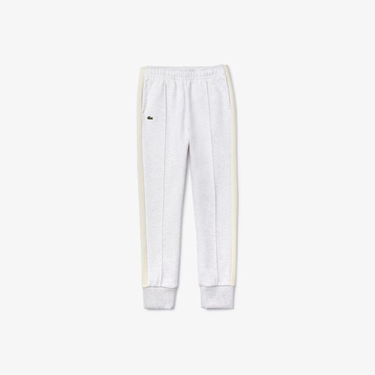 Lacoste Full-Zip Contrast Side Panels Fleece Pants Grå Hvite Marineblå Blå | t8PmjA9R