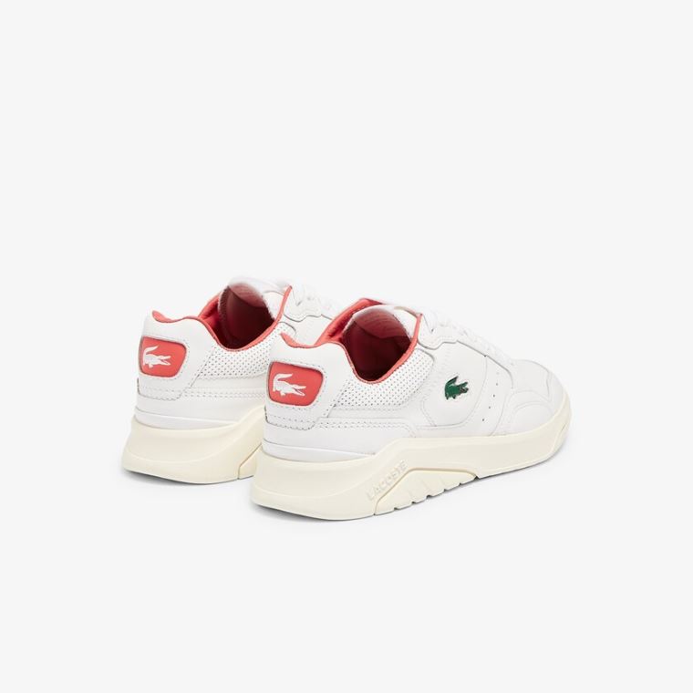 Lacoste Game Advance Luxe Lær Sneakers Hvite Beige | MBMDoNDG