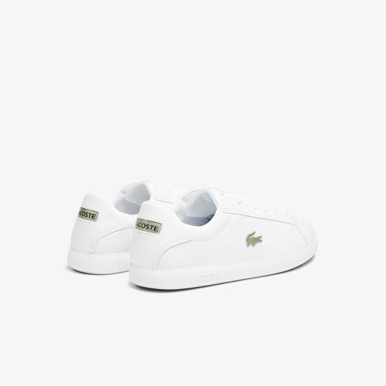 Lacoste Graduate Lær and Syntetisk Sneakers Hvite | kwila0ws