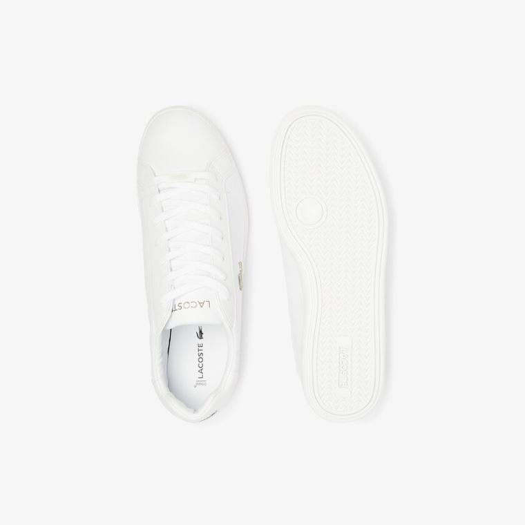 Lacoste Graduate Lær and Syntetisk Sneakers Hvite | kwila0ws