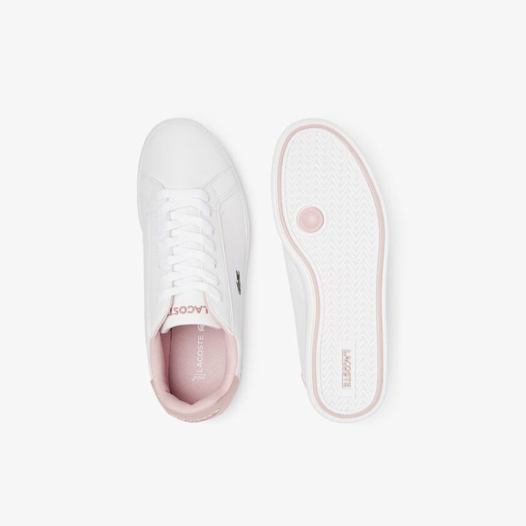 Lacoste Graduate Syntetisk Sneakers Hvite Rosa | omeKlHXd