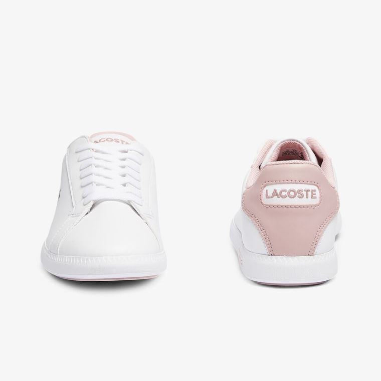 Lacoste Graduate Syntetisk Sneakers Hvite Rosa | omeKlHXd