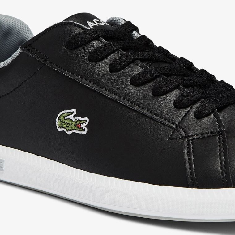 Lacoste Graduate Syntetisk Sneakers Svarte | su5BsBeP