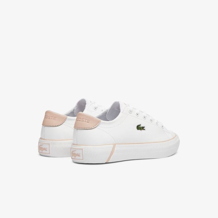 Lacoste Gripshot BL Lær and Syntetisk Sneakers Hvite Rosa | wO9Hei6O