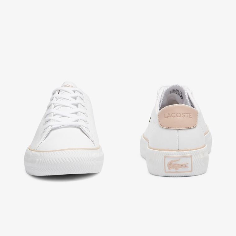 Lacoste Gripshot BL Lær and Syntetisk Sneakers Hvite Rosa | wO9Hei6O