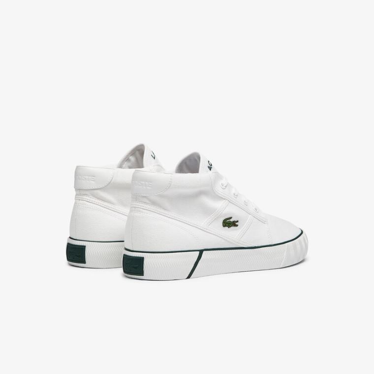 Lacoste Gripshot Canvas and Lær Chukkas Hvite Mørke Grønn | OTkdUcEb