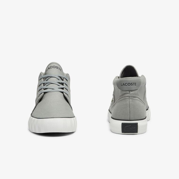 Lacoste Gripshot Canvas and Lær Chukkas Grå Mørke Grå | PD7cJ6fH