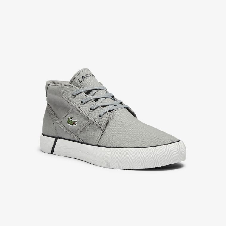 Lacoste Gripshot Canvas and Lær Chukkas Grå Mørke Grå | PD7cJ6fH