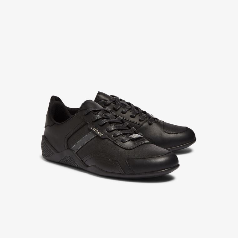 Lacoste Hapona Lær and Syntetisk Sneakers Svarte | qooe7COM