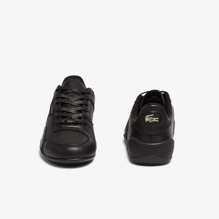 Lacoste Hapona Lær and Syntetisk Sneakers Svarte | qooe7COM