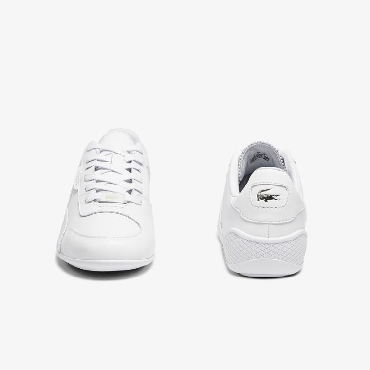 Lacoste Hapona Lær and Syntetisk Sneakers Hvite | r8dujti0