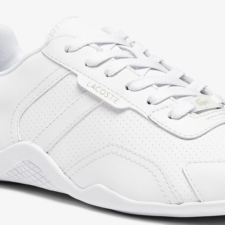 Lacoste Hapona Lær and Syntetisk Sneakers Hvite | r8dujti0