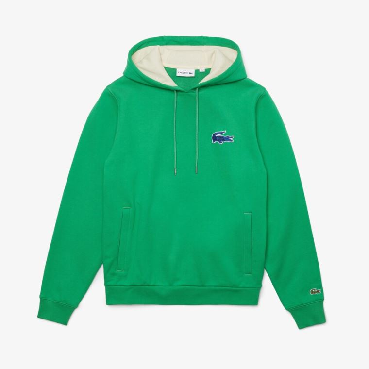 Lacoste Hette Badge Sweatshirt Grønn | BfJqVnLN