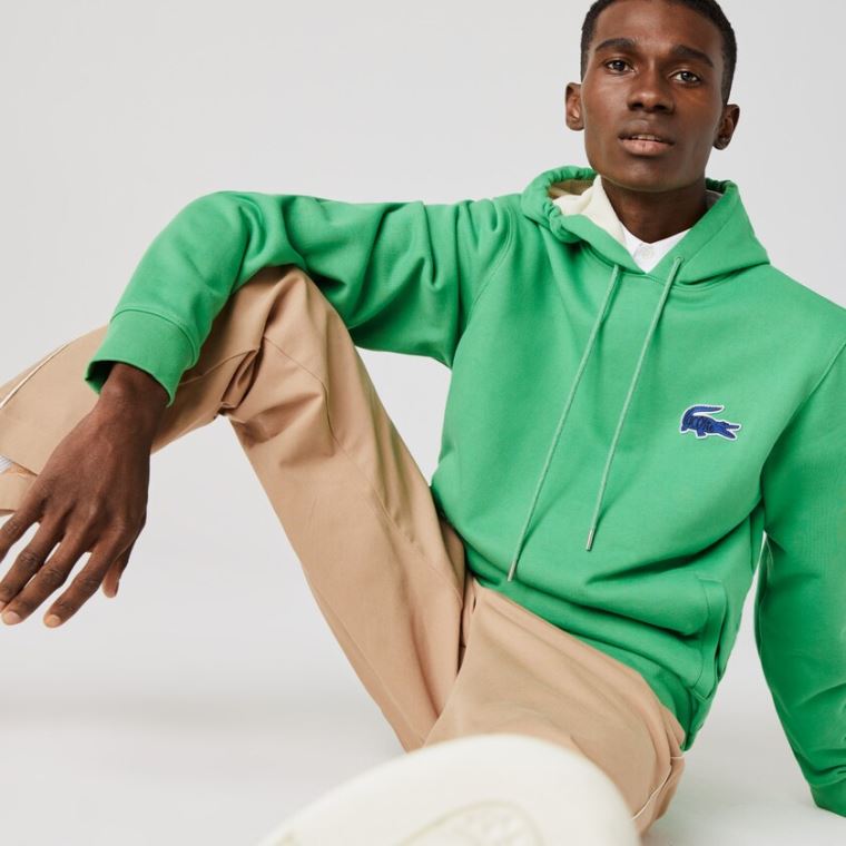 Lacoste Hette Badge Sweatshirt Grønn | BfJqVnLN