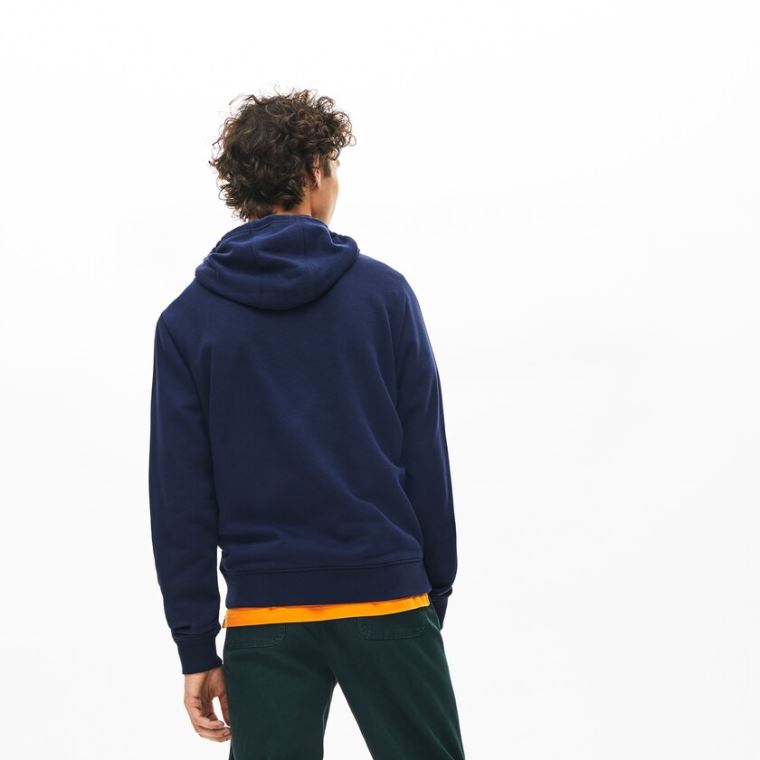 Lacoste Hette Fleece Sweatshirt Marineblå Blå | ImPSLXay