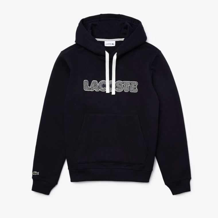 Lacoste Hette Fleece Sweatshirt Marineblå Blå | NWcVX7pP