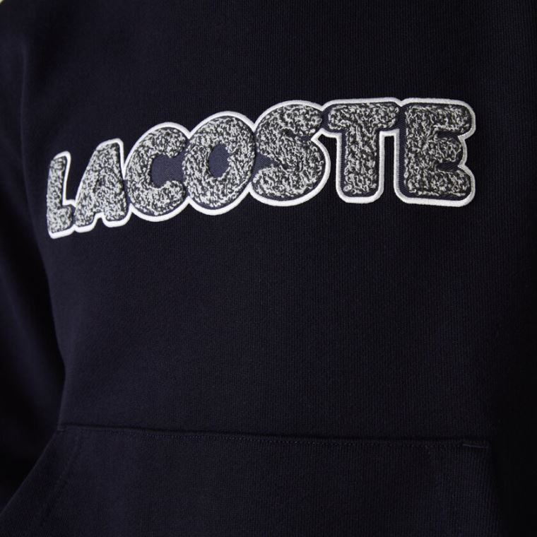 Lacoste Hette Fleece Sweatshirt Marineblå Blå | NWcVX7pP