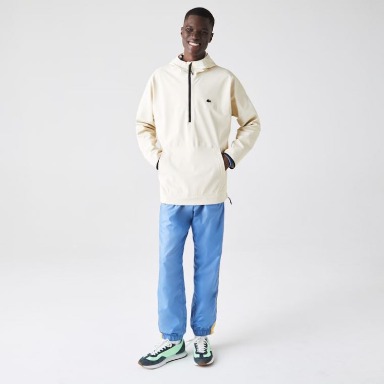 Lacoste Hette Lette Hybrid Pullover Jacket Beige | Hb9p5WgI