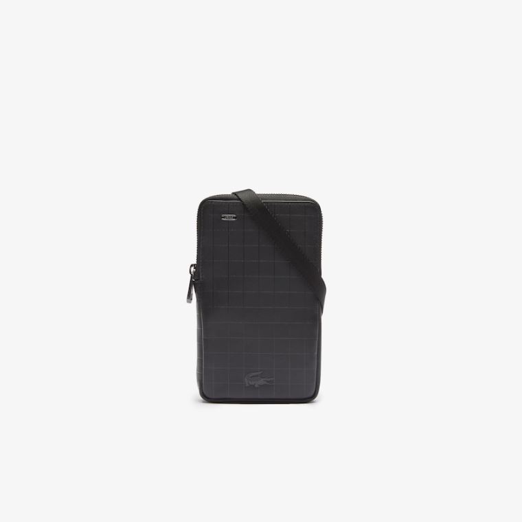 Lacoste Infini-T Integrated Inductive Charger Smartphone Wallet Svarte | gGYnEnzF