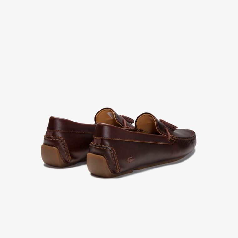 Lacoste Kjoler Piloter Tassel Loafer Brune Brune | Cv6M0p3s