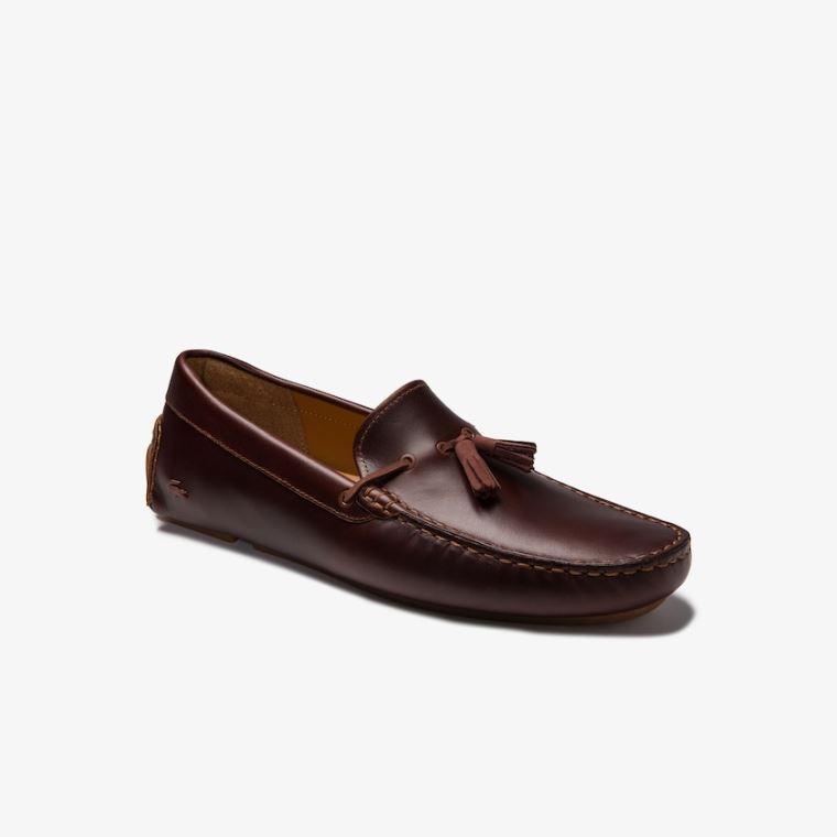 Lacoste Kjoler Piloter Tassel Loafer Brune Brune | Cv6M0p3s