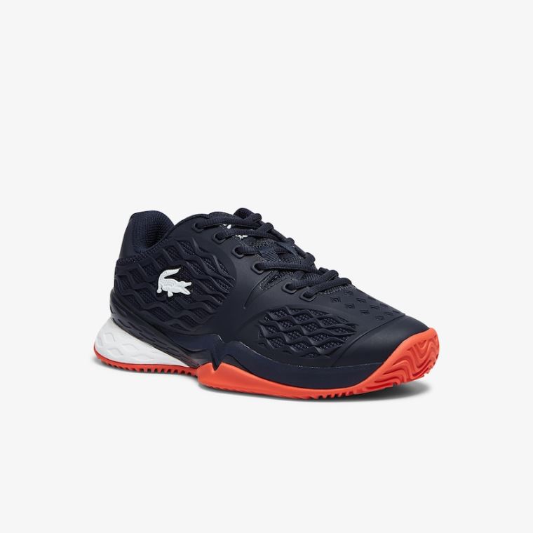 Lacoste LC Scale Roland Garros Tekstil Sneakers Marineblå Rød | ByHfsMU2