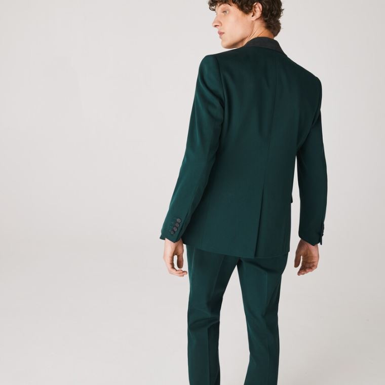 Lacoste LIVE Bomull Cloth Suit Jacket Grønn | H9rAafTs