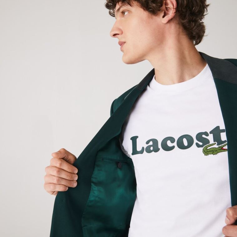 Lacoste LIVE Bomull Cloth Suit Jacket Grønn | H9rAafTs