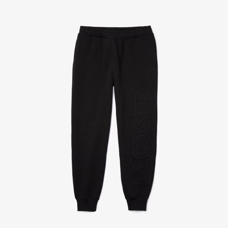 Lacoste LIVE Embroidered Bomull Blend Tracksuit Pants Svarte | N1ic4Yip