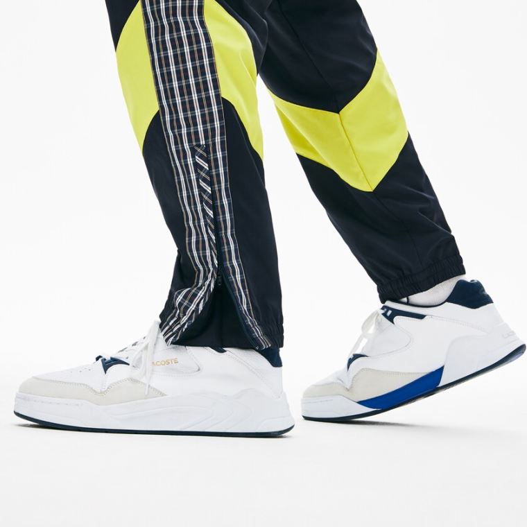 Lacoste LIVE Patchwork Trackpants Blå Gul Hvite | n3jLplHu