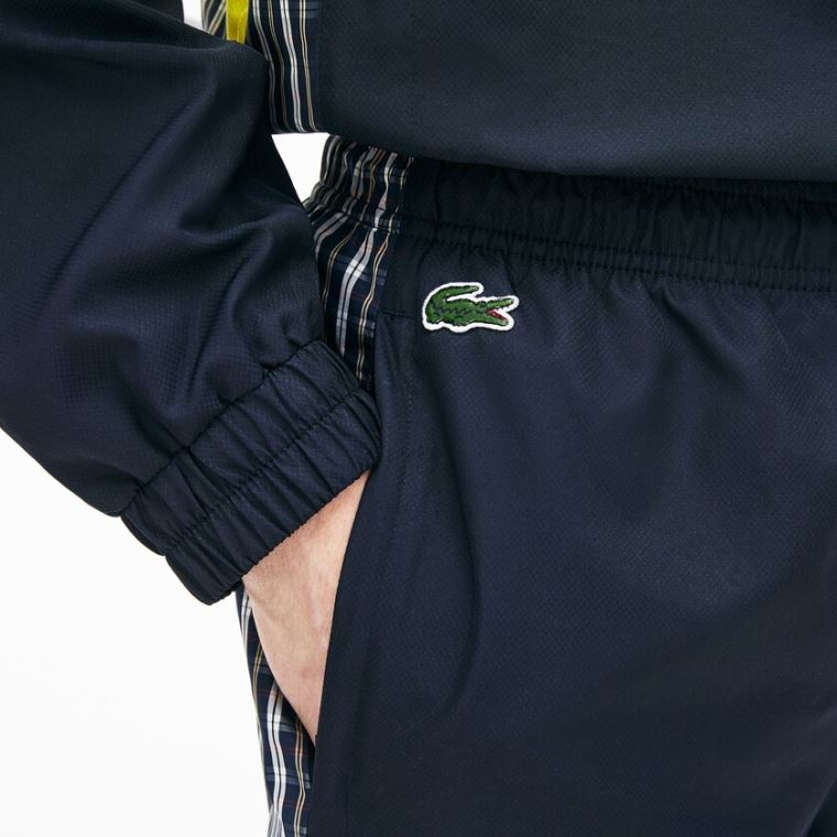 Lacoste LIVE Patchwork Trackpants Blå Gul Hvite | n3jLplHu