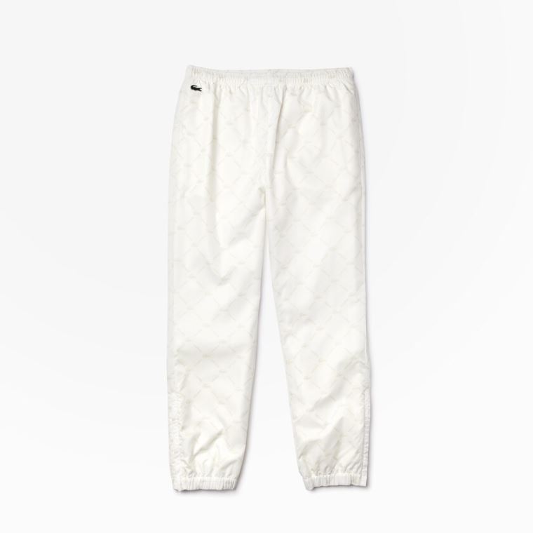 Lacoste LIVE Print Tracksuit Pants Hvite Beige | e5zmg0va