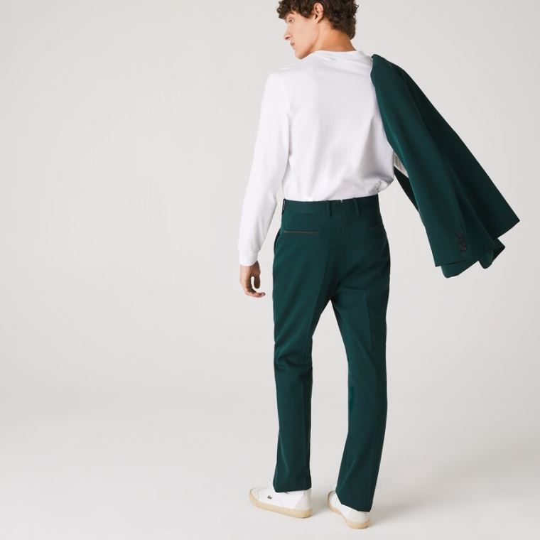 Lacoste LIVE Standard Fit Bomull Canvas Suit Pants Grønn | acQpLoH8