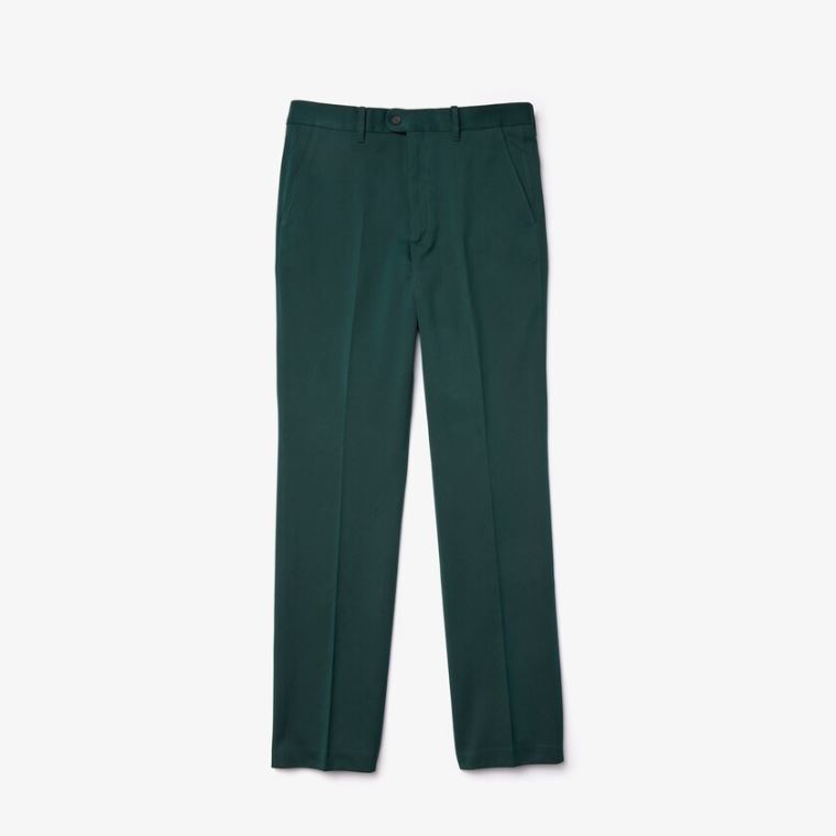 Lacoste LIVE Standard Fit Bomull Canvas Suit Pants Grønn | acQpLoH8