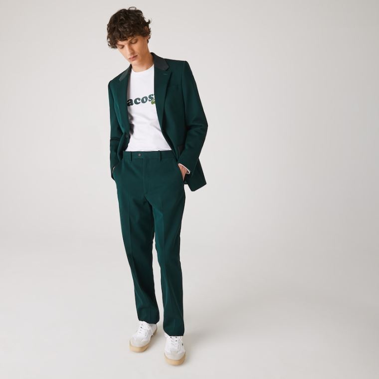 Lacoste LIVE Standard Fit Bomull Canvas Suit Pants Grønn | acQpLoH8