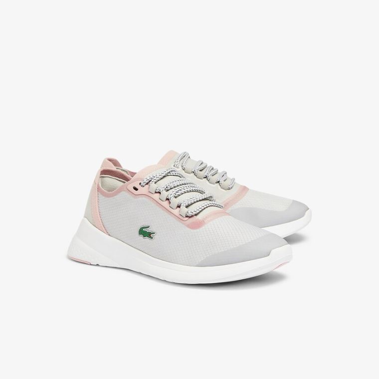 Lacoste LT Fit Syntetisk and Tekstil Sneakers Lyse Grå Lyse Rosa | W3AgGAHq