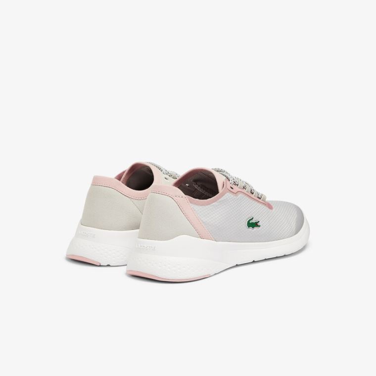 Lacoste LT Fit Syntetisk and Tekstil Sneakers Lyse Grå Lyse Rosa | W3AgGAHq