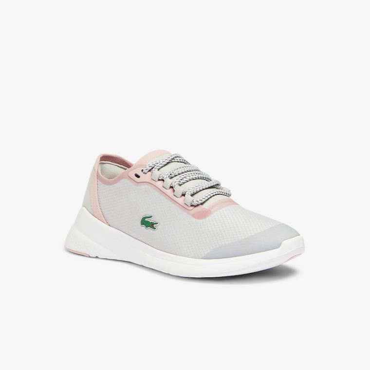 Lacoste LT Fit Syntetisk and Tekstil Sneakers Lyse Grå Lyse Rosa | W3AgGAHq