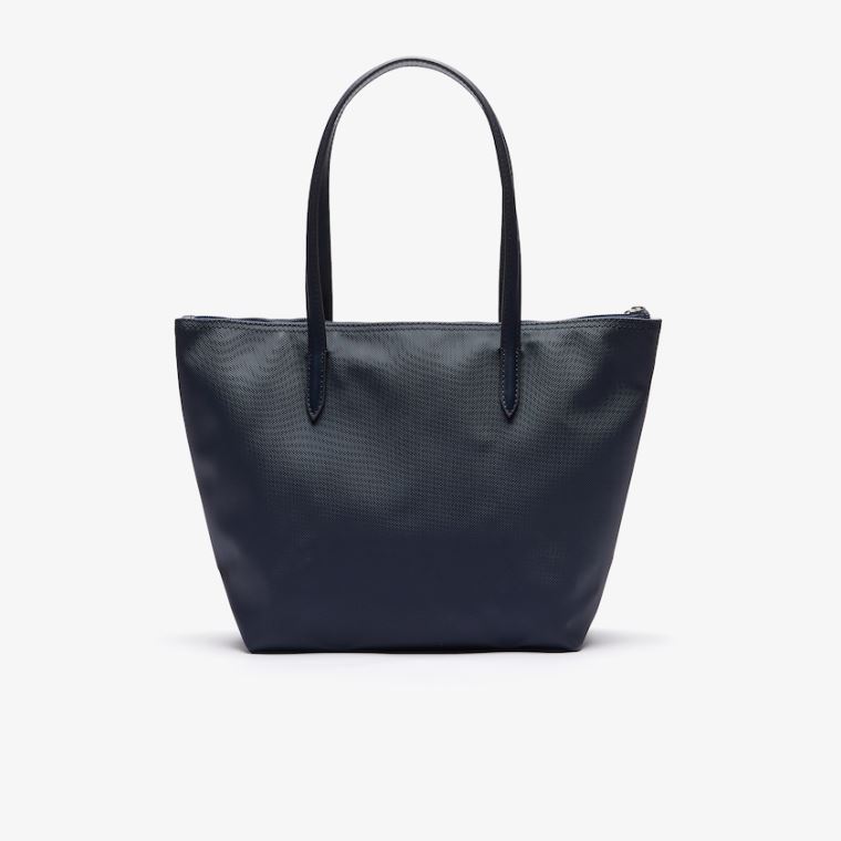 Lacoste L.12.12 Concept Small Zip Tote Bag Marineblå Blå | Q8oNdvOD